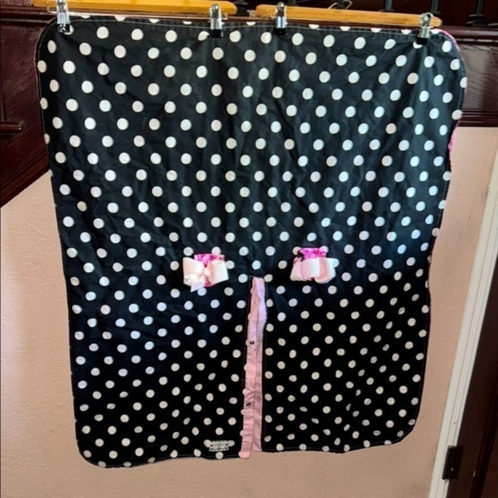 Black & White Polka Dot Baby Car Seat Cover Handmade by SOO CHABBY CHIC on ETSY